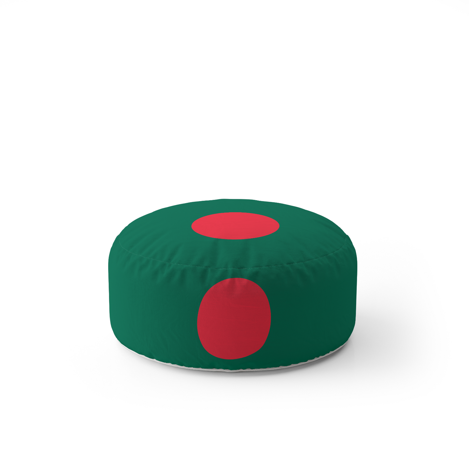 Bangladesh Flag Design Ottoman Filled Pouffe Footrest Washable Cover Custom Soft