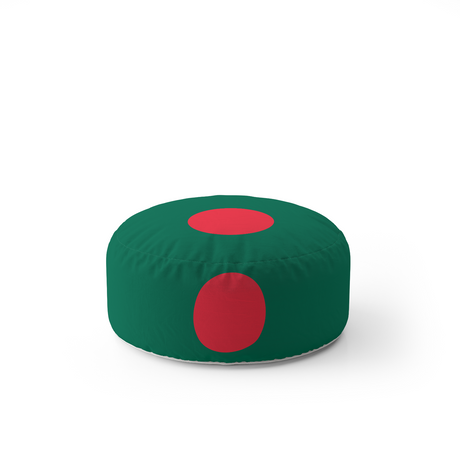Bangladesh Flag Design Ottoman Filled Pouffe Footrest Washable Cover Custom Soft