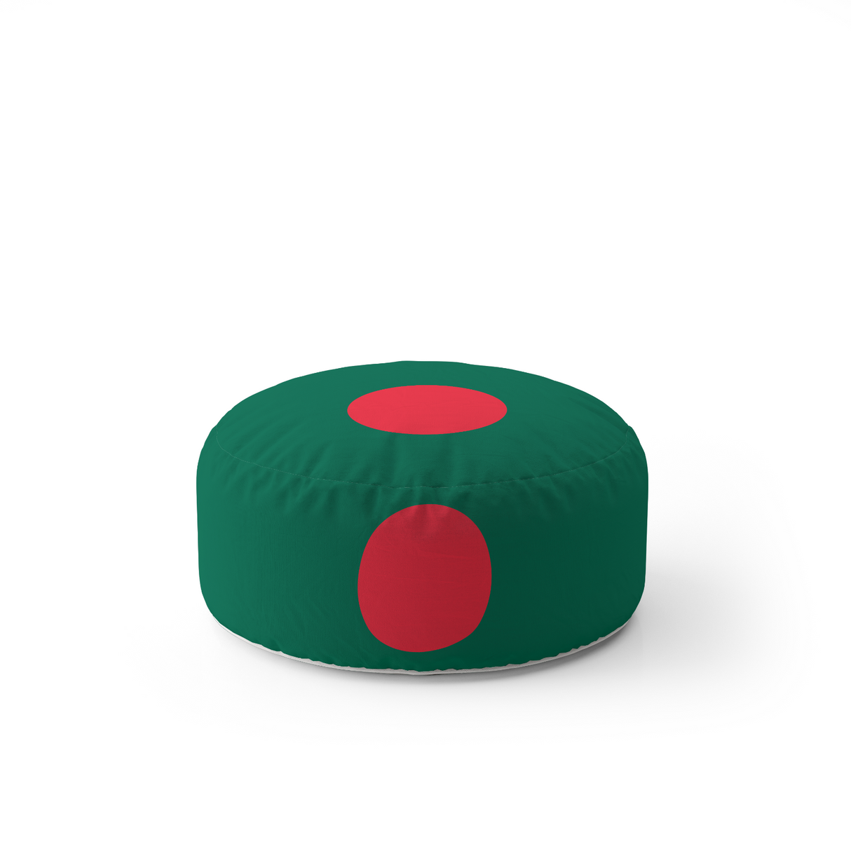 Bangladesh Flag Design Ottoman Filled Pouffe Footrest Washable Cover Custom Soft