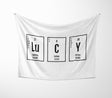 Personalised Name Science Chemical Periodic Soft Fleece Mink Blanket Gift Decor