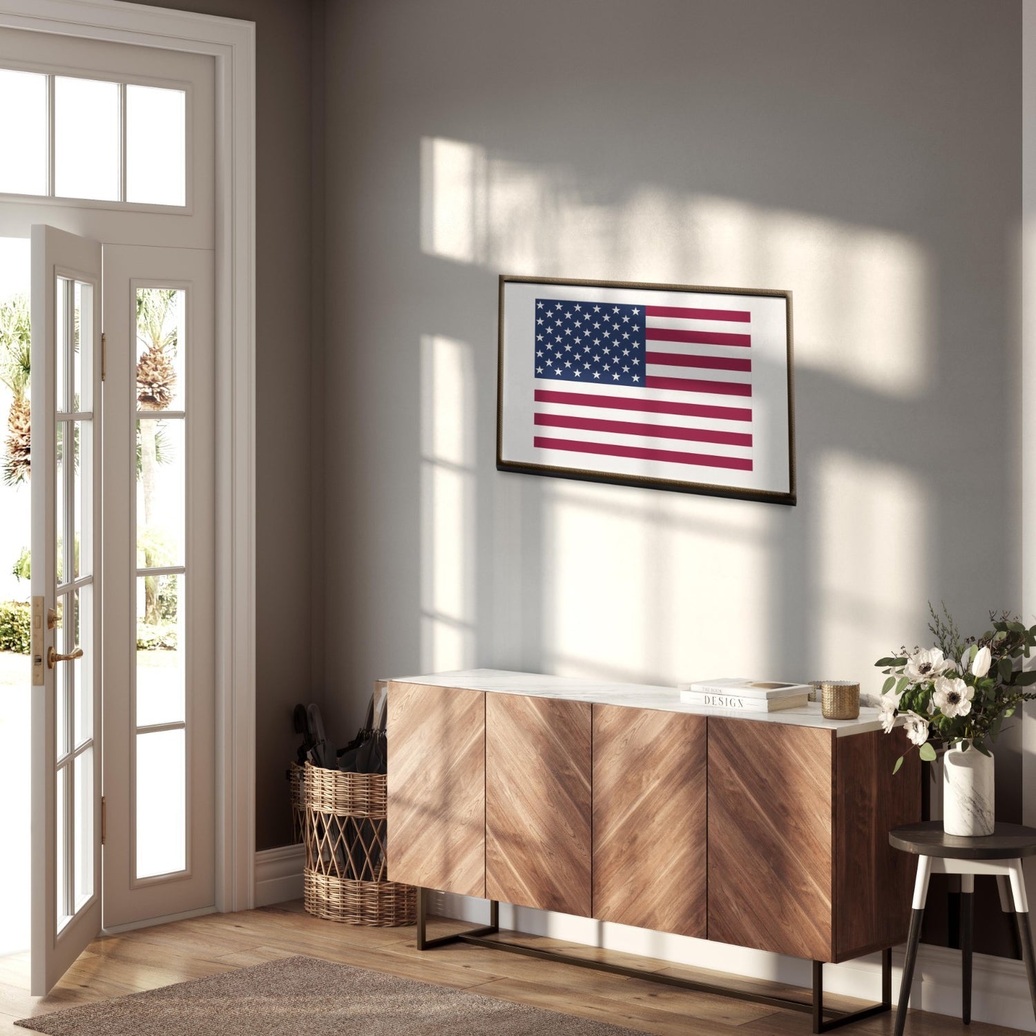 USA Flag America Custom Wall Art Poster Picture Print Decor Patriotic Gift Home