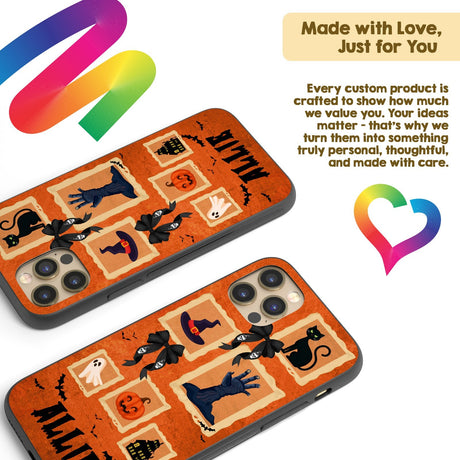 Halloween Spooky Name Personalised Custom Printed iPhone Black Case Cover Gift