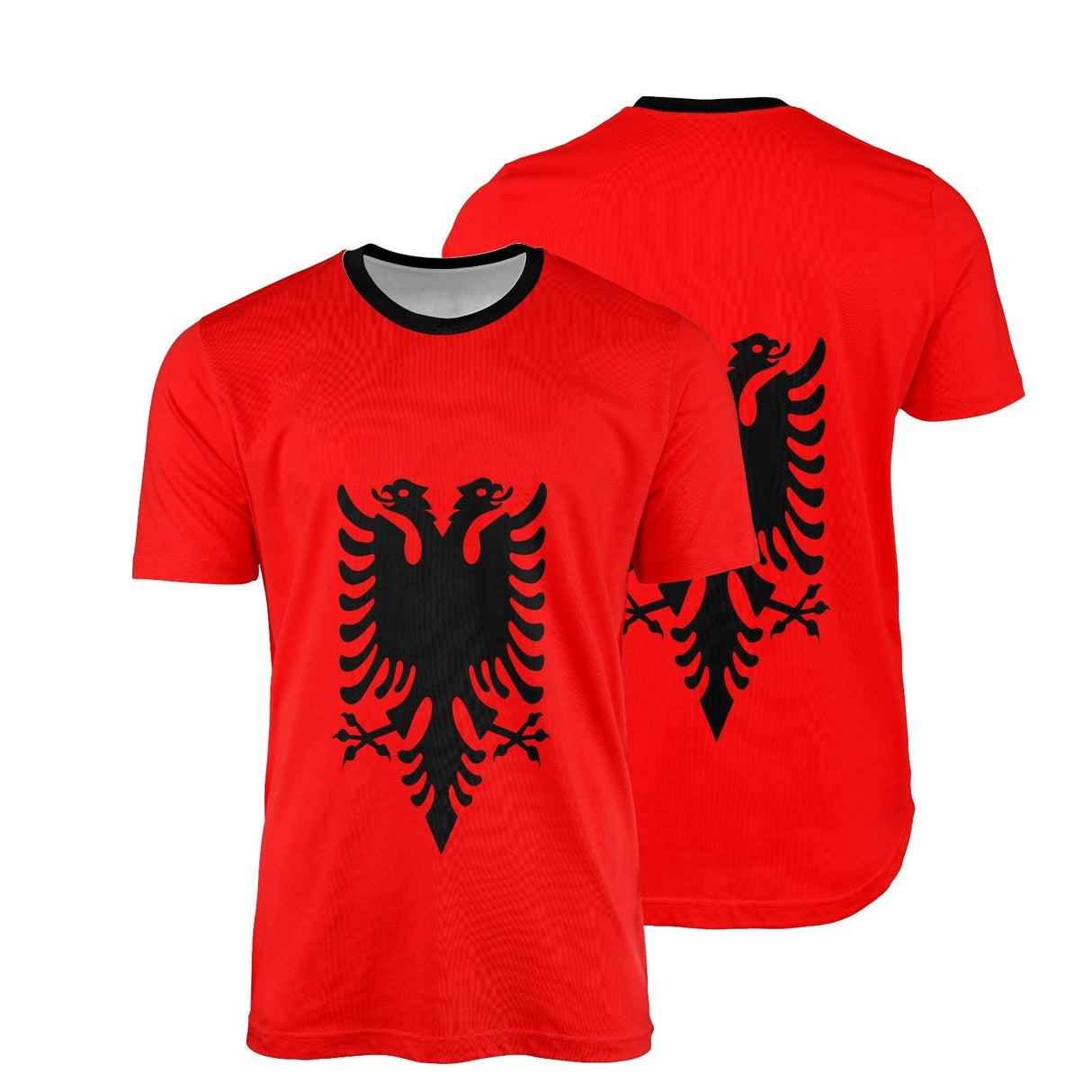 Albania Flag Custom All-Over Printed Unisex T-Shirt Top Patriotic Tee Cosy Gift