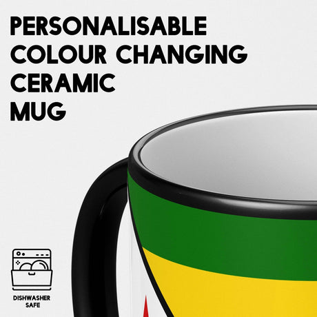 Zimbabwe Flag Patriotic Tea Coffee Gift Heat Sensitive Magic Colour Changing Mug