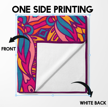 Custom Made Geometric Mandala Pattern Absorbent Beach Bath Sheet Hand Towel