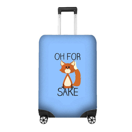 Oh For Fox Sake Funny Novelty Luggage Cover Gift Personalised Suitcase Protector