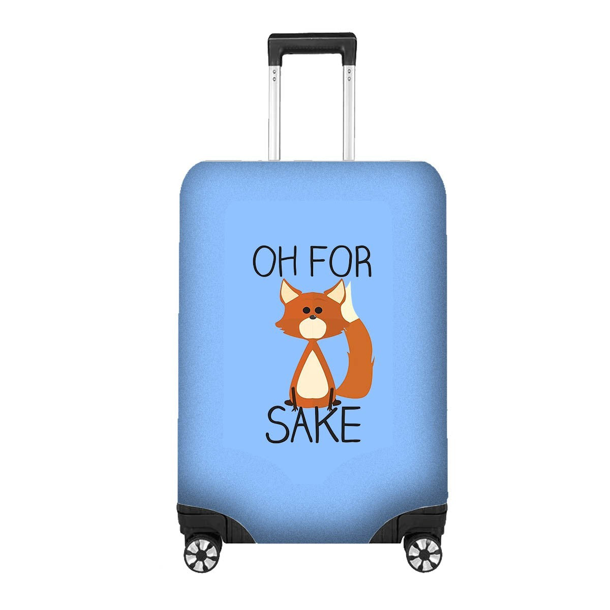 Oh For Fox Sake Funny Novelty Luggage Cover Gift Personalised Suitcase Protector