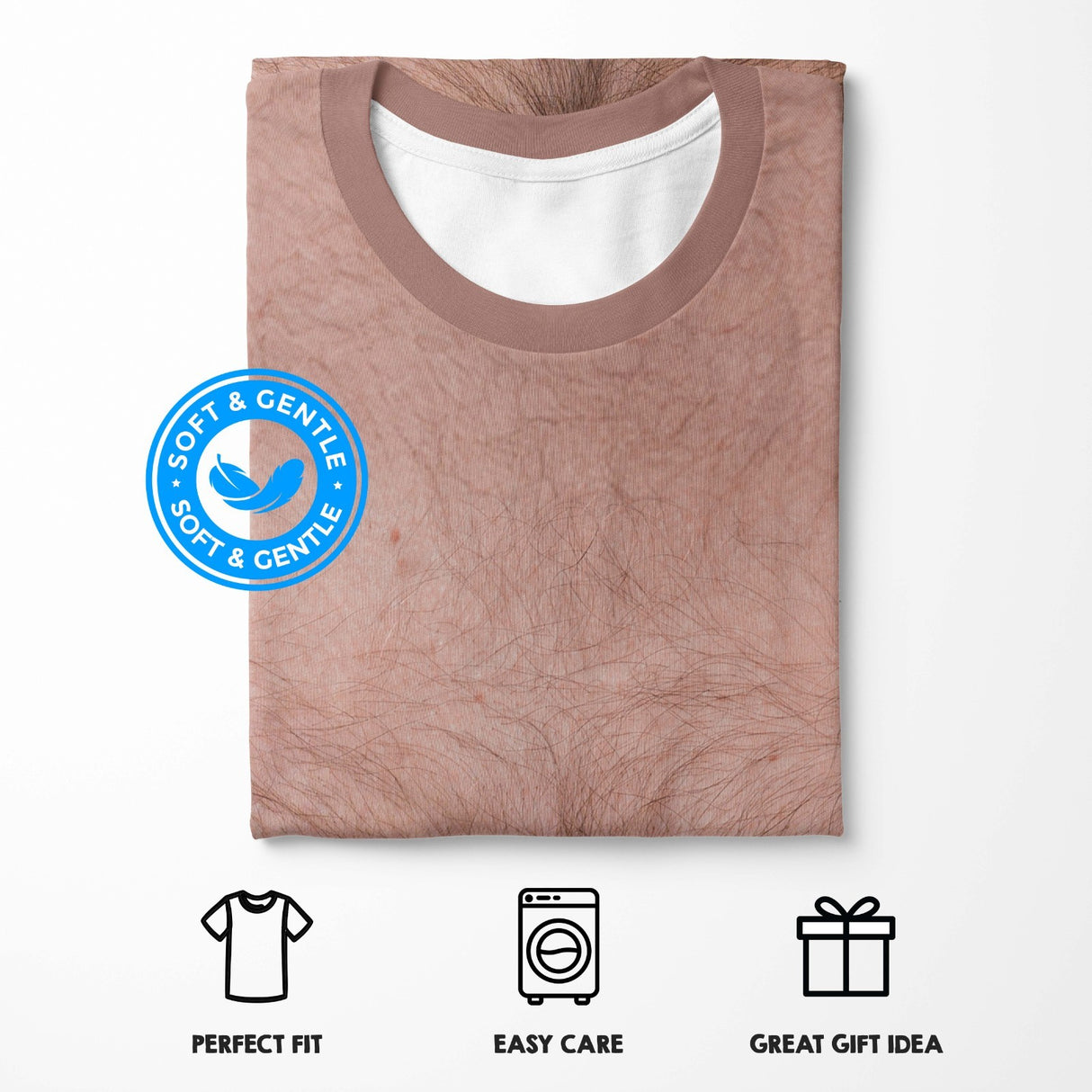 Fat Hairy Belly Man Shirt Funny Rude Prank All Over Printed Unisex T-Shirt Gift