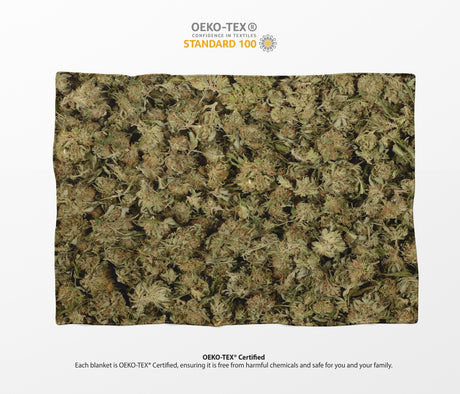 Weed Bag Funny Prank Cheeky Novelty Joke Soft Warm Fleece Blanket Throw Decor