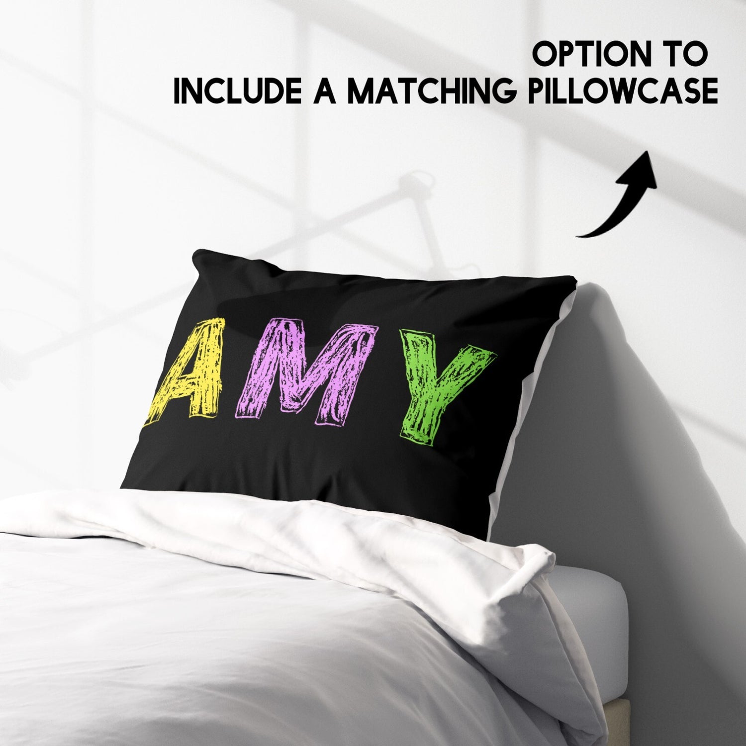 Personalised Any Name Colourful Crayon Soft Single Size Novelty Bed Duvet Cover