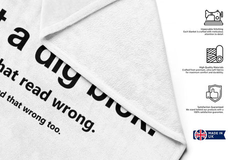 I Got A Dig Bick Rude Funny Joke Custom Coloured Novelty Beach Bath Sheet Towel