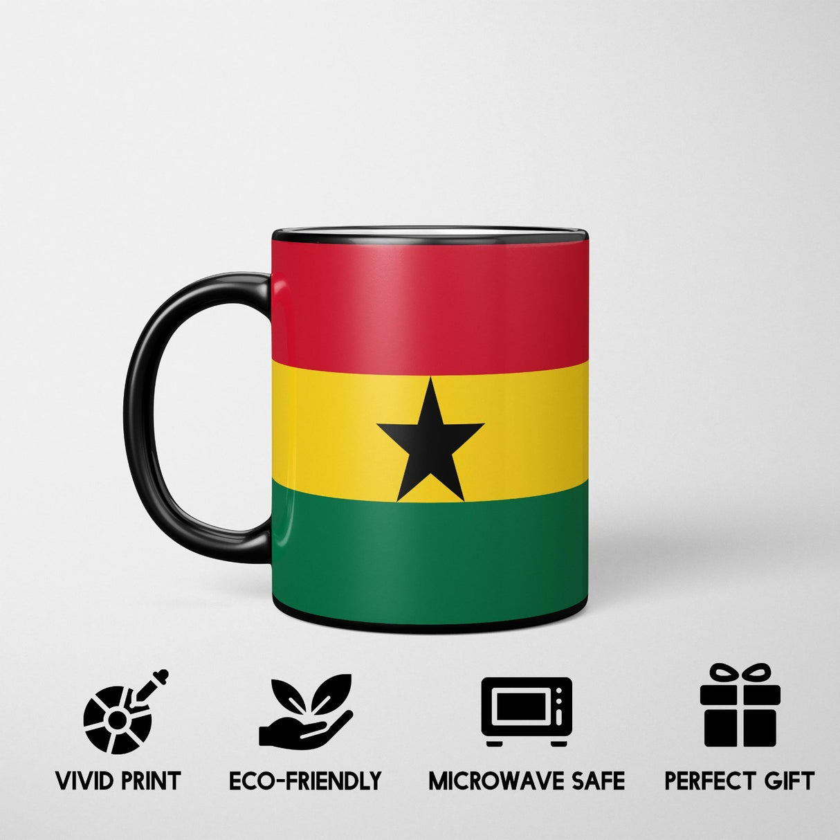 Ghana Flag Ghanaian Tea Coffee Gift Heat Sensitive Magic Colour Changing Mug