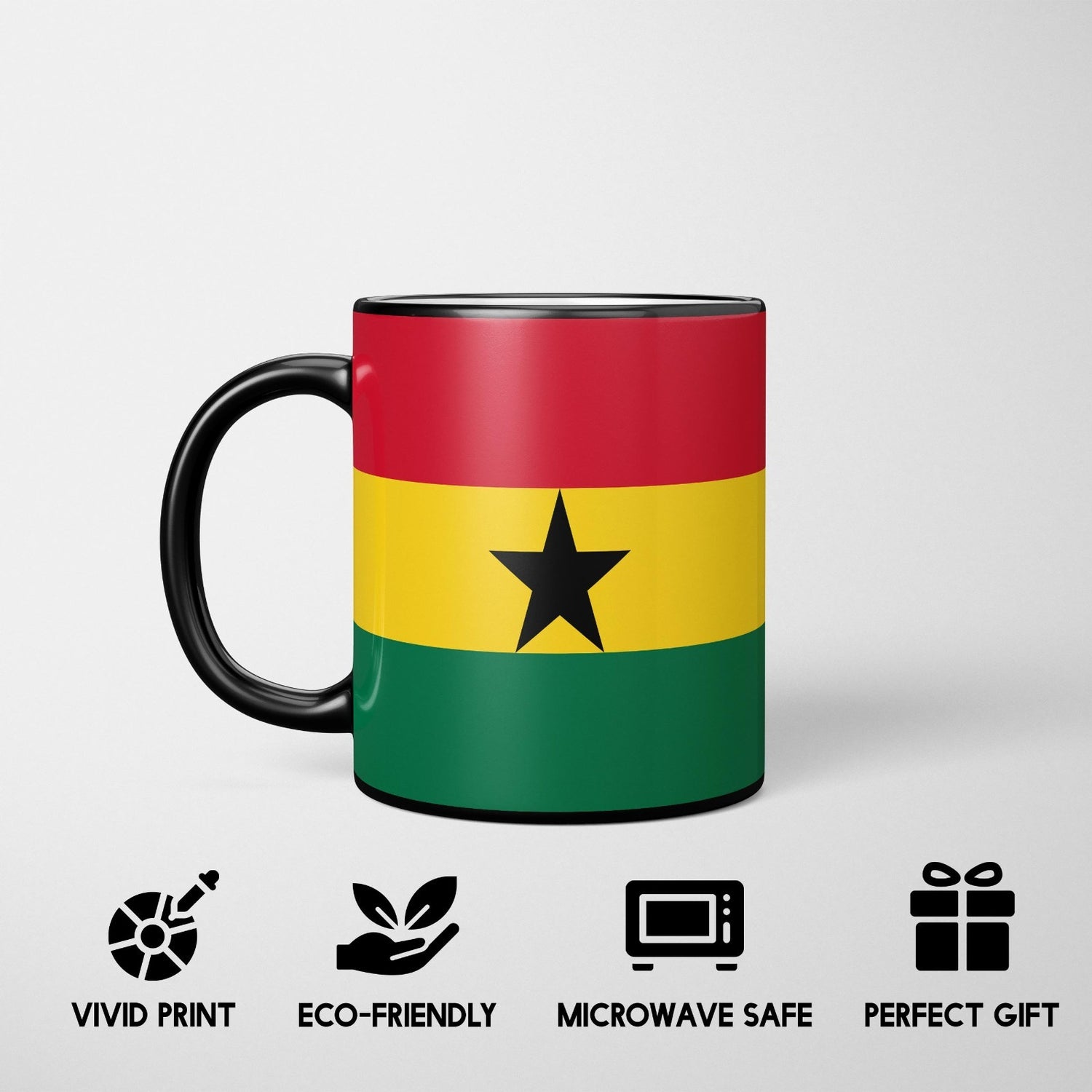 Ghana Flag Ghanaian Tea Coffee Gift Heat Sensitive Magic Colour Changing Mug