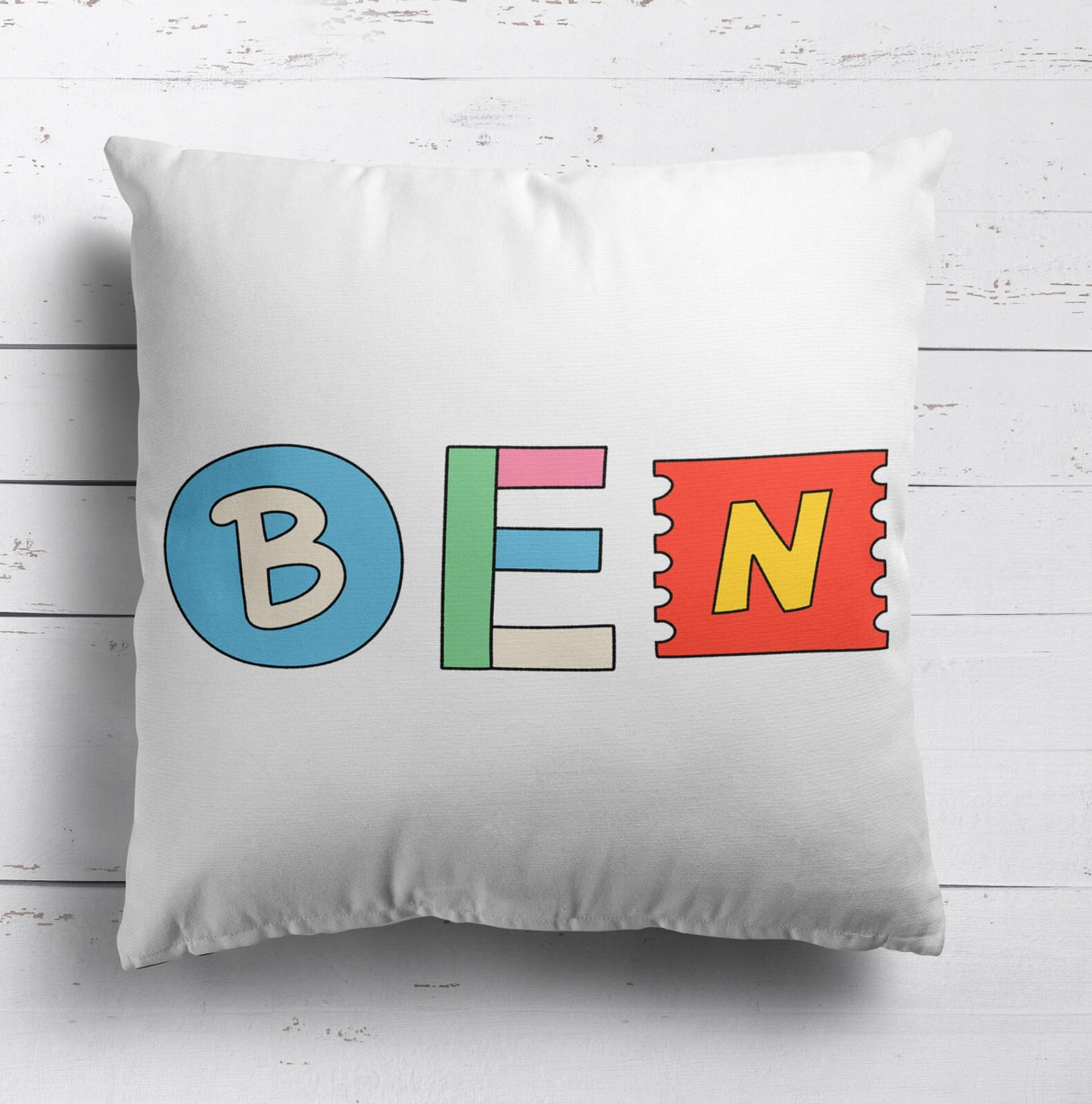 Personalised Ransom Note Cut Out Print Soft Square Filled Cushion Throw Decor