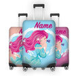 Mermaid Name Cute Girl Gift Custom Luggage Cover Personalise Suitcase Protector