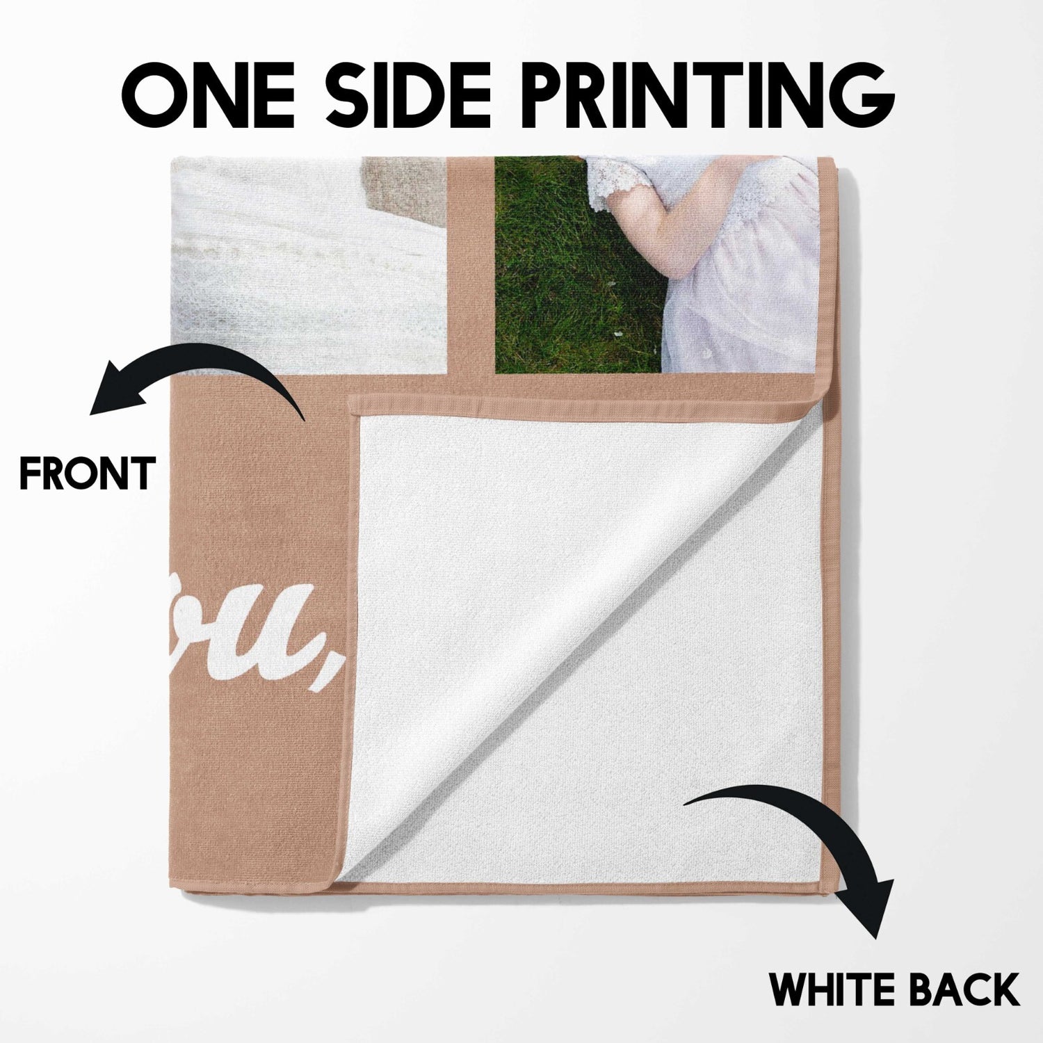 Custom Made Upload Your Own Photos Mother's Day Absorbent Beach Bath Sheet Towel