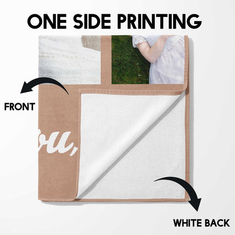 Custom Made Upload Your Own Photos Mother's Day Absorbent Beach Bath Sheet Towel