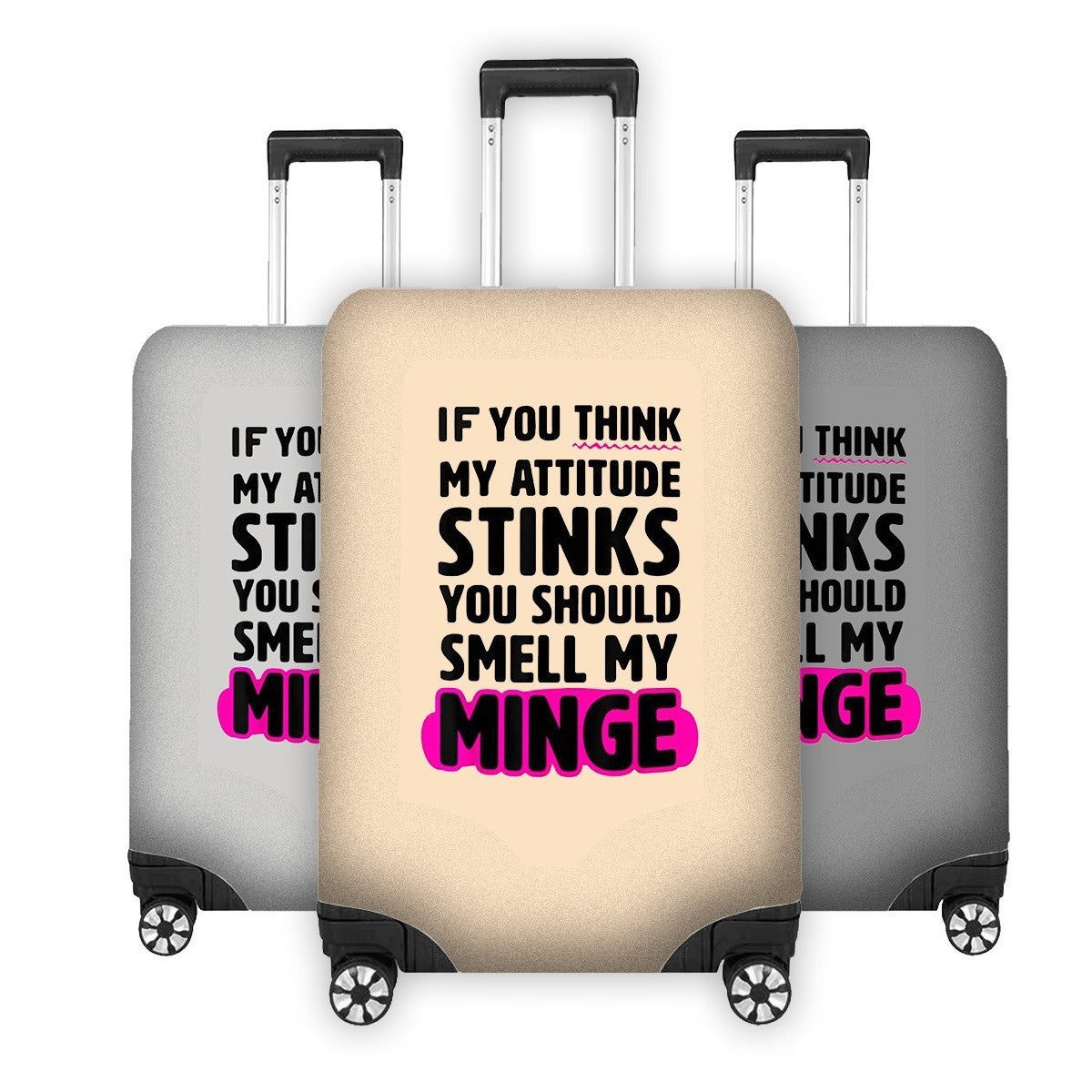 Your Attitude Stinks Custom Luggage Cover – Gift Personalised Suitcase Protector
