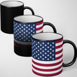 USA Flag America Design Tea Gift Heat Sensitive Magic Colour Changing Mug Custom