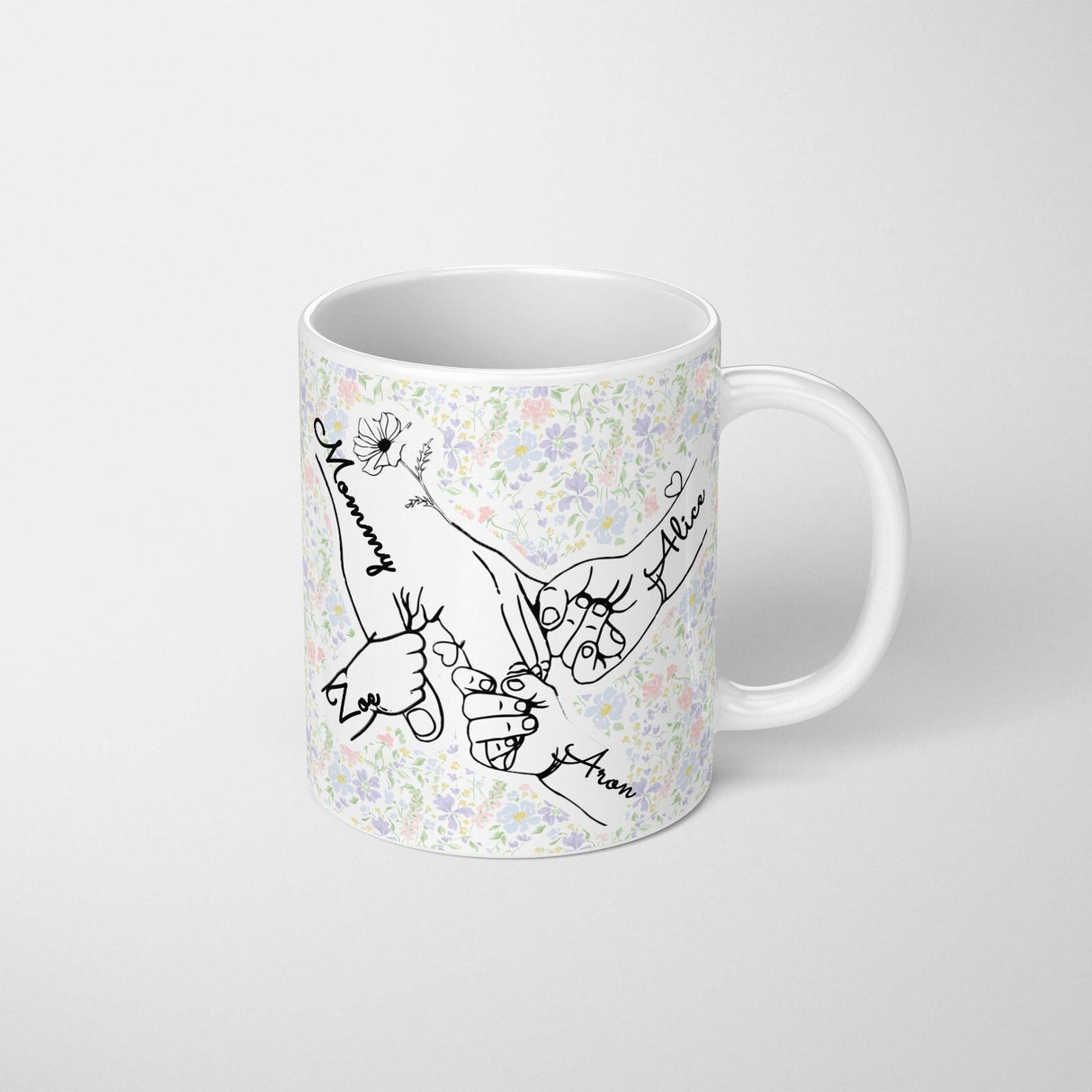 Personalised Mother's Day Custom Name Floral Coffee Tea Mug Coaster Gift Him Her