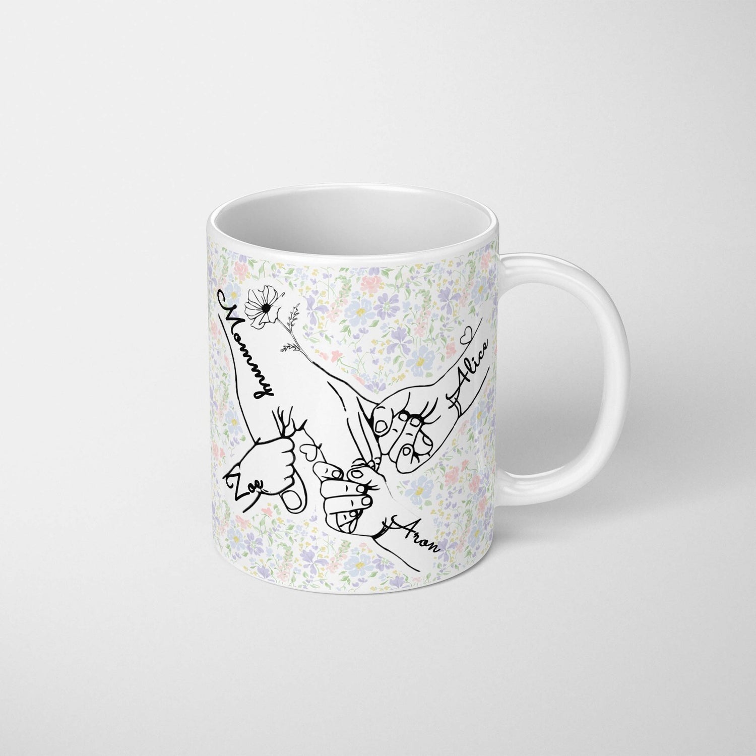 Personalised Mother's Day Custom Name Floral Coffee Tea Mug Coaster Gift Him Her