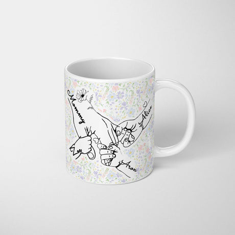 Personalised Mother's Day Custom Name Floral Coffee Tea Mug Coaster Gift Him Her