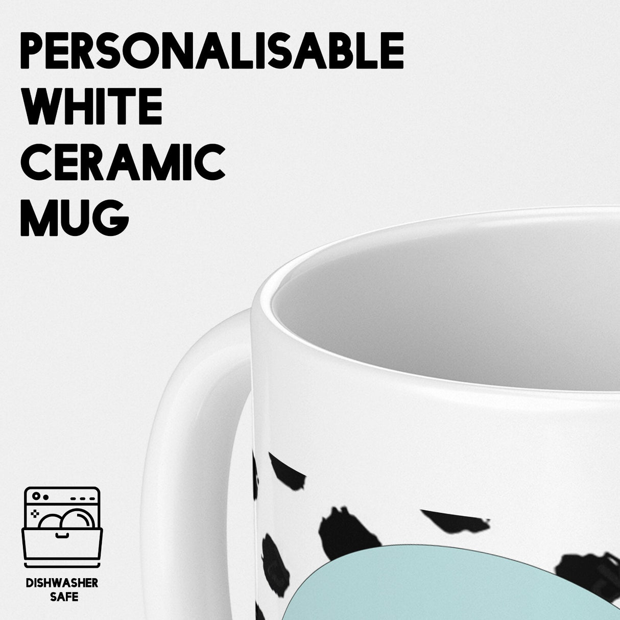 Polka Dot Custom Personalised Text Printed Coffee Tea Mug Coaster Gift Him Her