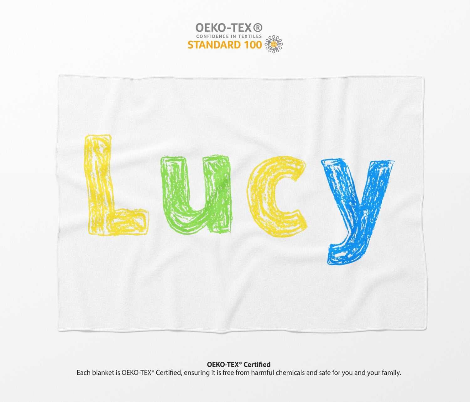 Personalised Name Colourful Retro Novelty Soft Fleece Mink Blanket Gift Decor