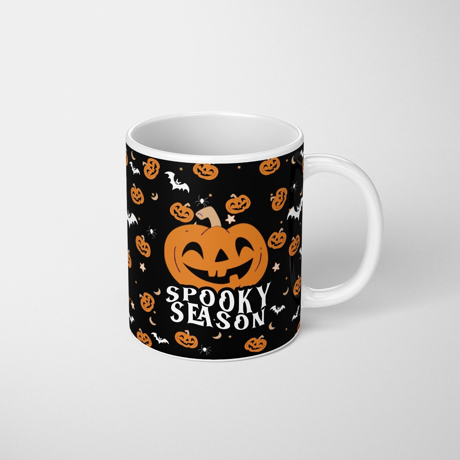 Halloween Spooky Season Bats Custom Coffee Tea Mug Cup Coaster Gift Set Him Her