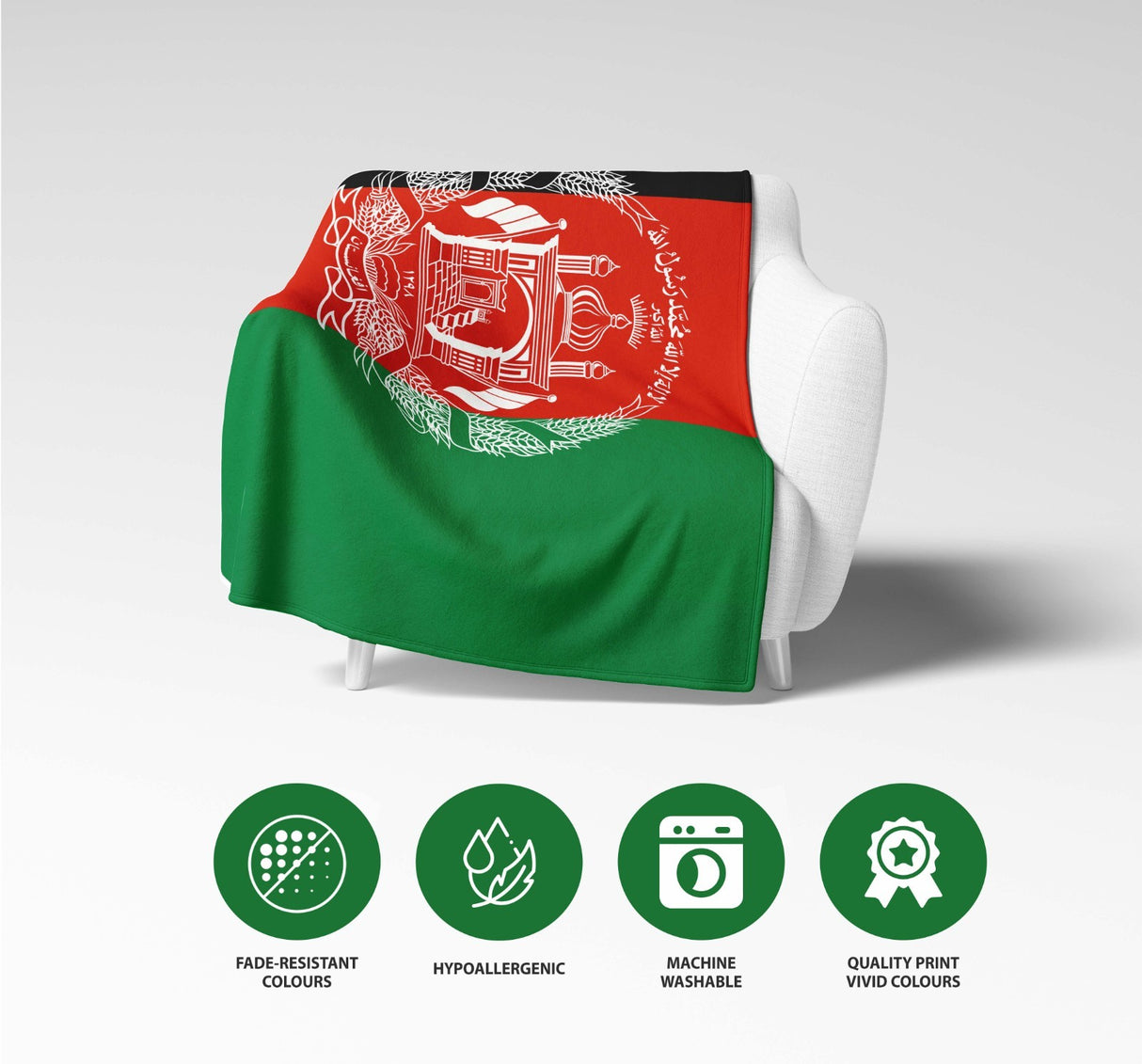 Afghanistan Flag Fleece Blanket Home Decor Throw Gift Cosy Custom Made Soft Warm