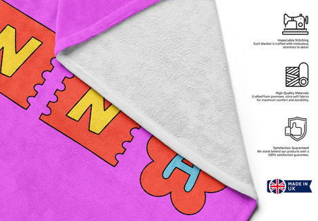 Personalised Ransom Note Cut Out Custom Colour Absorbent Beach Bath Sheet Towel