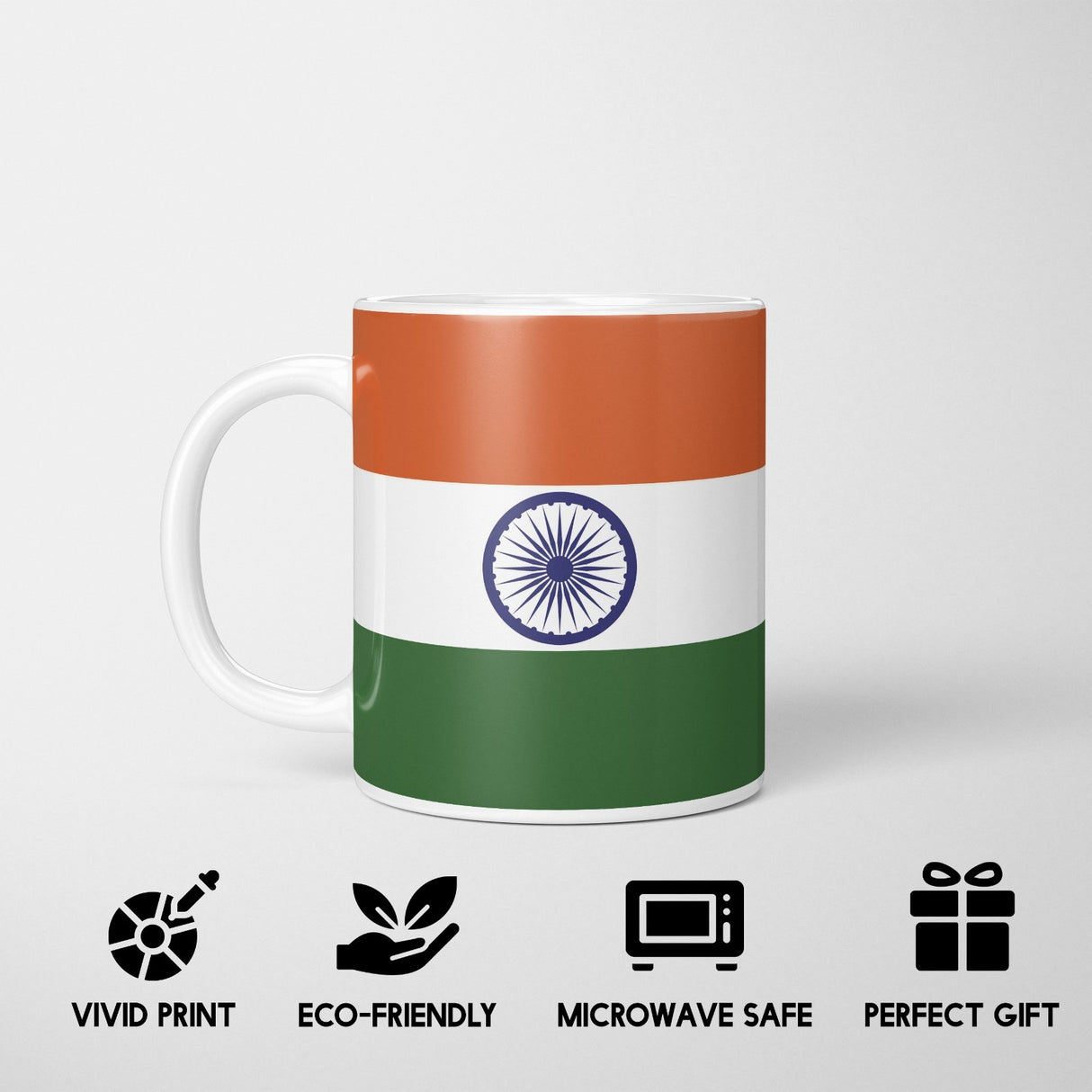 Indian Flag India Custom Printed Coffee Tea Mug Cup Set Coaster Gift Him Her