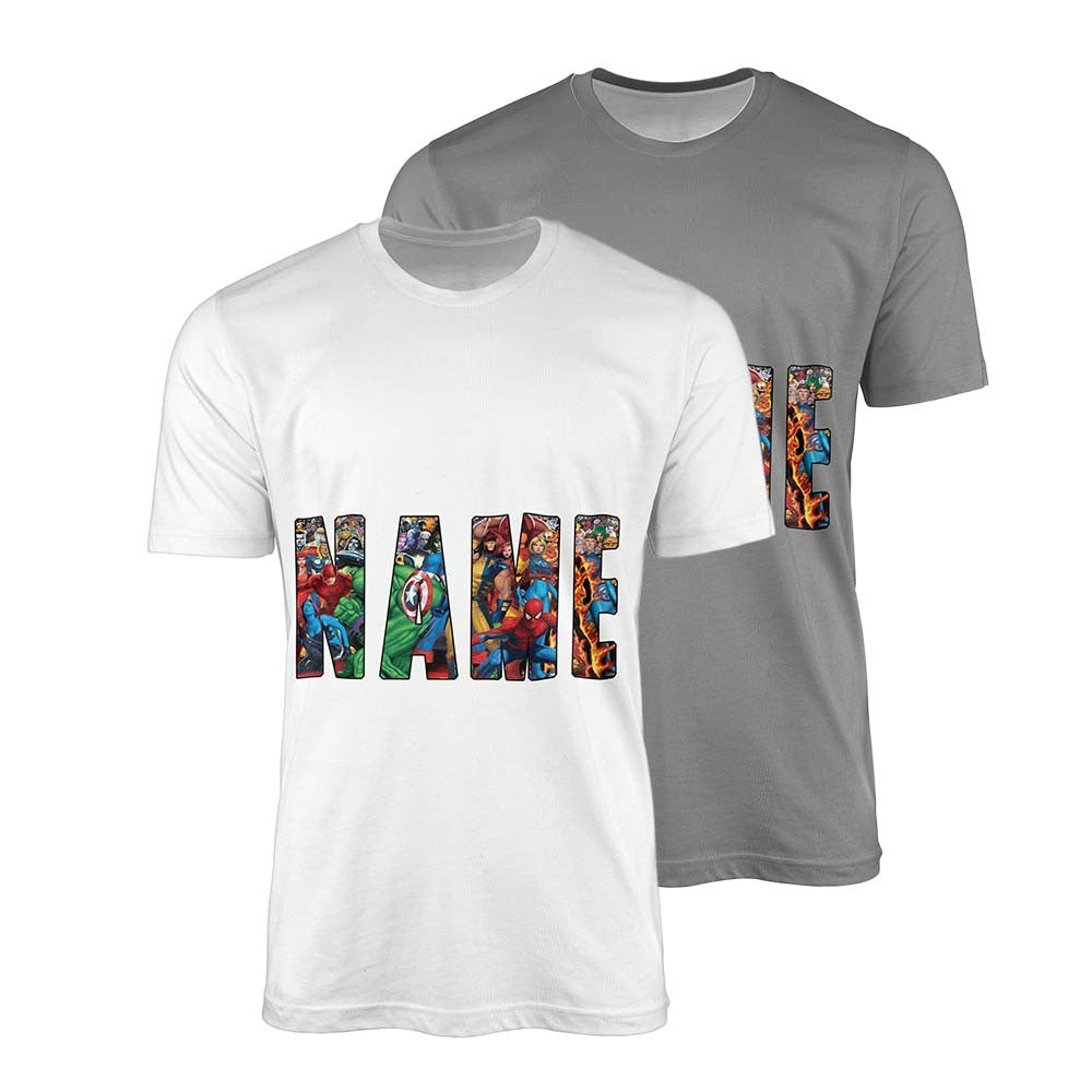 Marvel Design Custom Name T-Shirt Unisex All-Over Printed, Choose Your Colour