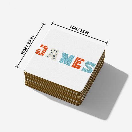 Personalised Kids Alphabet Onyx Text Novelty Coffee Tea Mug Coaster Gift Him Her