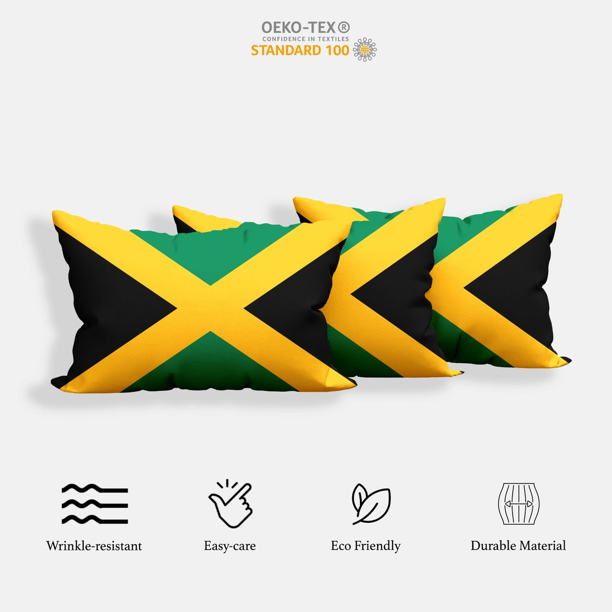 Jamaican Flag Jamaica Design Custom Made Novelty Printed Soft Pillowcase Pillow