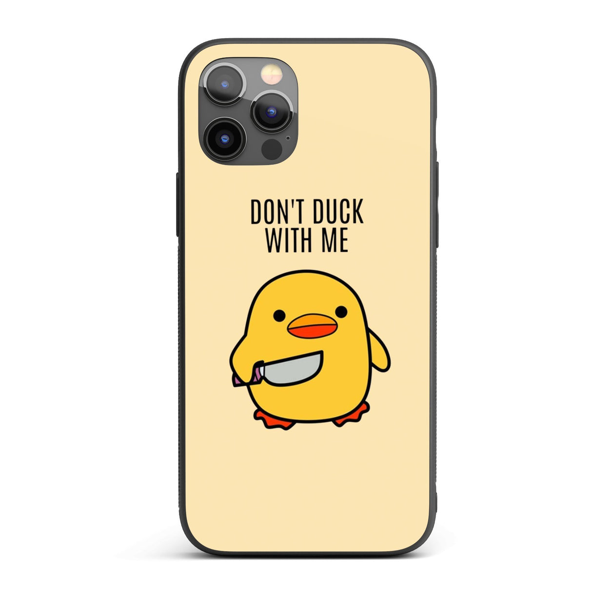 Don't Duck With Me Funny - Personalised Custom Cover - Printed iPhone Black Case