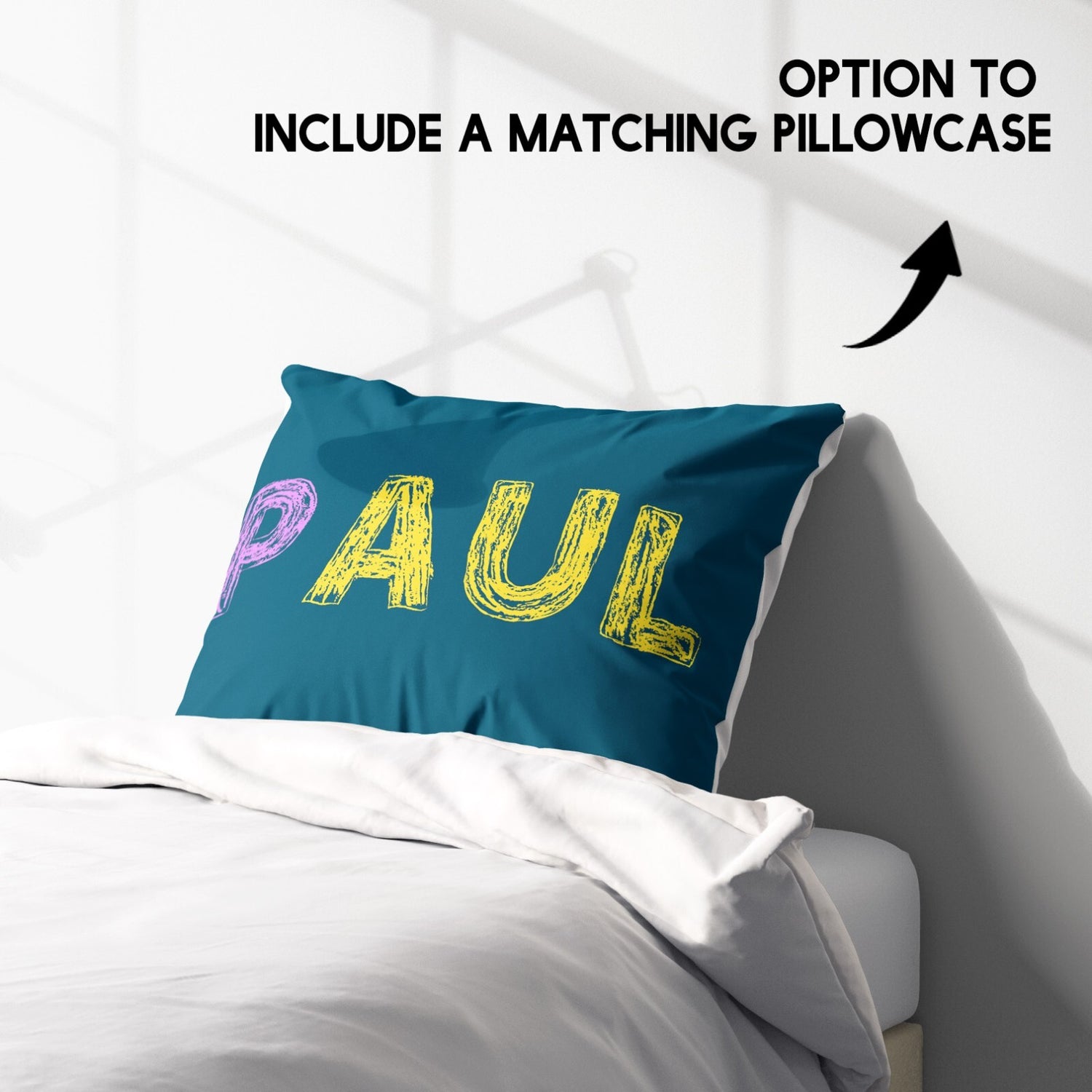 Personalised Any Name Colourful Crayon Soft Single Size Novelty Bed Duvet Cover