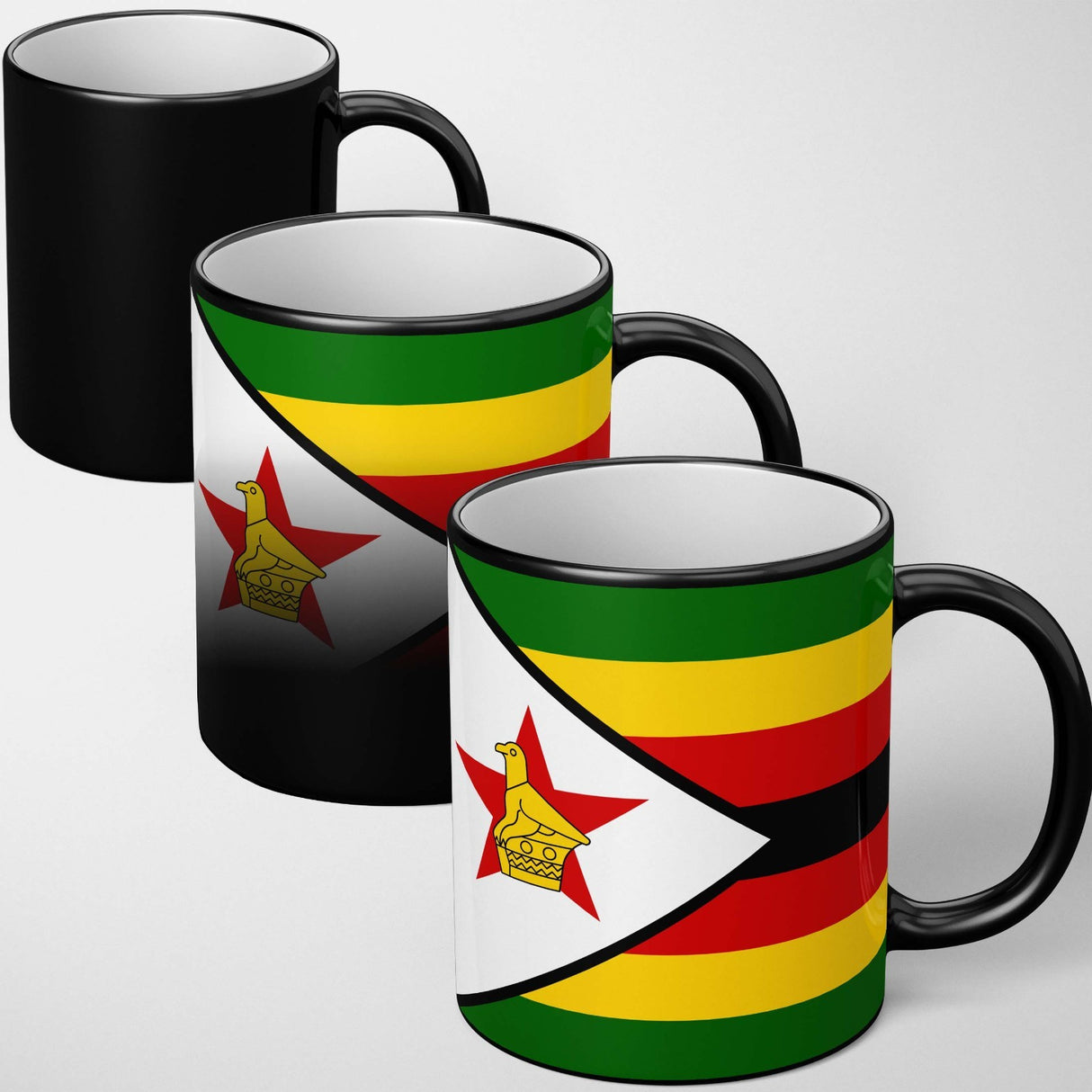 Zimbabwe Flag Patriotic Tea Coffee Gift Heat Sensitive Magic Colour Changing Mug