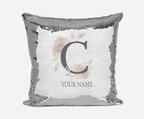Personalised Misty Dusty Pastel Alphabet Sequin Magic Cushion Cover+Pillow Kids