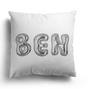 Personalised 3D Bubble Name Text Print Soft Square Filled Cushion Throw Decor