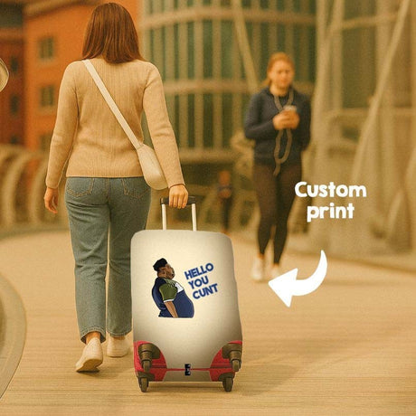 Harvey Hello You C*nt Luggage Cover Funny Travel Suitcase Protector Custom Gift