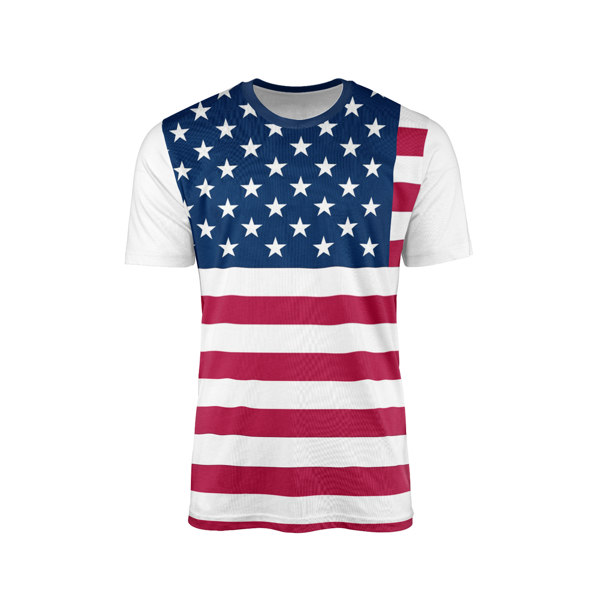 USA Flag America Custom All-Over Printed Unisex T-Shirt Top Gift Patriotic Tee