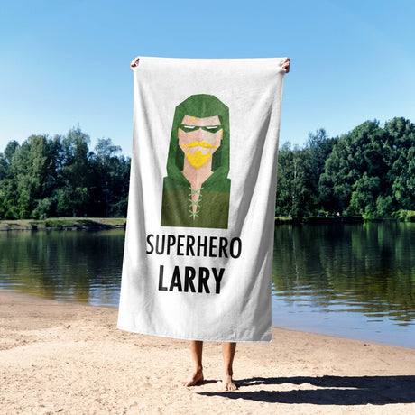 Superhero Personalised Name Custom Colour Kids Absorbent Beach Bath Sheet Towel