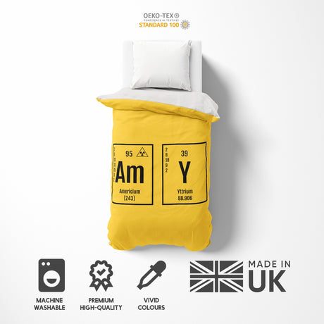 Personalised Science Chemical Periodic Soft Single Size Novelty Bed Duvet Cover