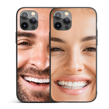 Face Zoom In Funny Joke Cover - Personalised Custom - Printed iPhone Black Case