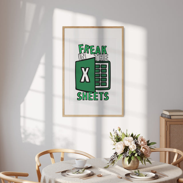 Freak In The Sheets Funny Joke Custom Colour Wall Art Poster Print Picture Decor