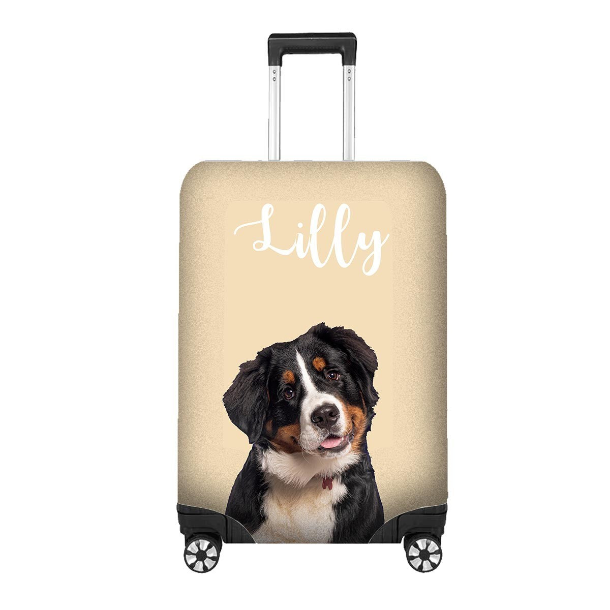 Pet Photo Name Custom Gift Travel Luggage Cover Personalise Suitcase Wrap Unique