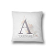Personalised Misty Dusty Pastel Alphabet Floral Name Initial Letter Cushion