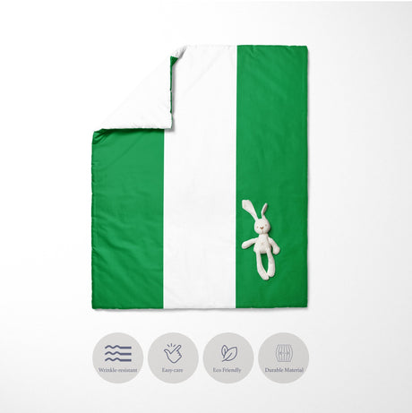 Nigeria Flag Nigerian Cot Bed Duvet Cover Toddler Pillowcase Design Gift Custom