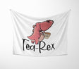 Tea Rex Dinosaur Dino Novelty Custom Any Colour Fleece Mink Blanket Throw Gift